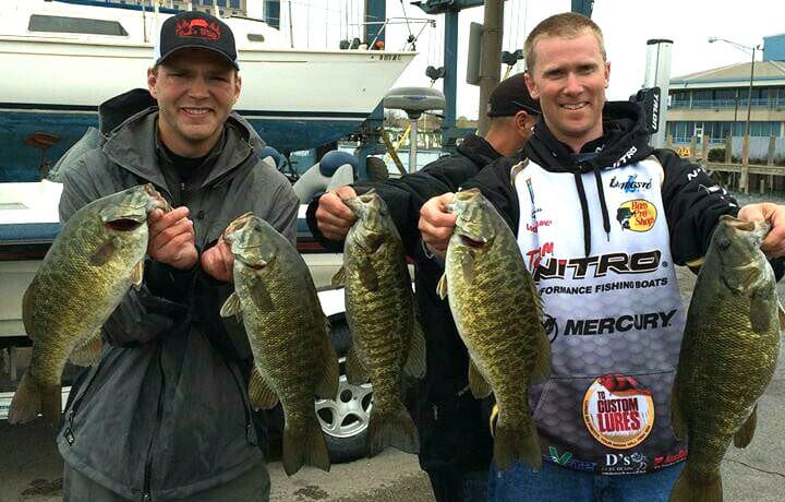 smallmouth bass with tubes catch